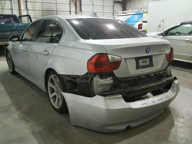 WBAVB73527VH21904 - 2007 BMW 335 I SILVER photo 3