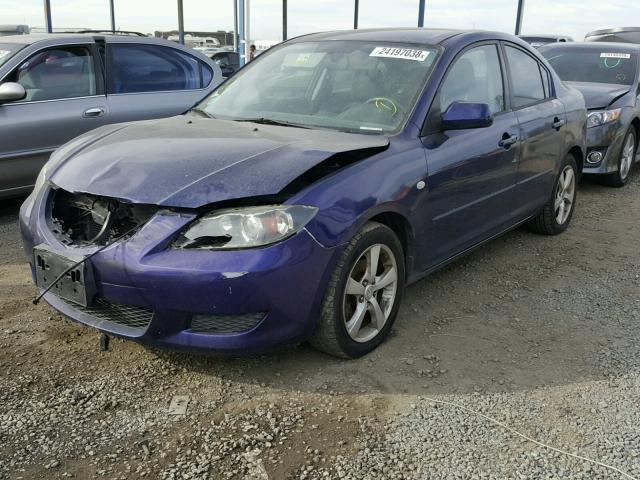 JM1BK12F141109657 - 2004 MAZDA 3 I PURPLE photo 2