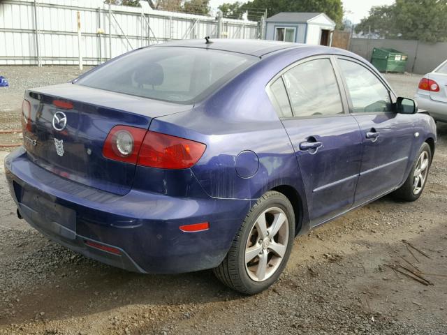 JM1BK12F141109657 - 2004 MAZDA 3 I PURPLE photo 4