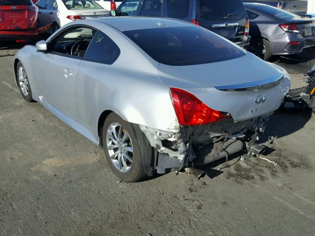 JNKCV64E08M114476 - 2008 INFINITI G37 BASE SILVER photo 3