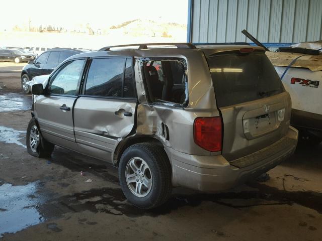 5FNYF18545B055051 - 2005 HONDA PILOT EXL TAN photo 3