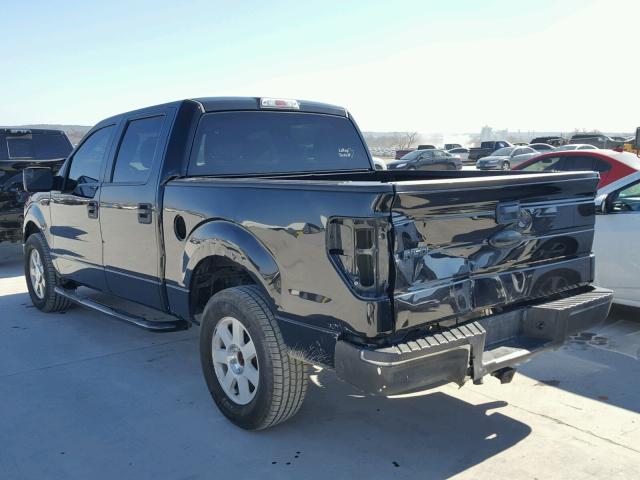 1FTFW1CF9DFD55184 - 2013 FORD F150 SUPER BLACK photo 3