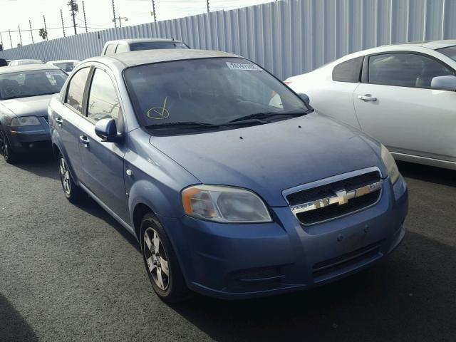 KL1TD56647B079205 - 2007 CHEVROLET AVEO BASE BLUE photo 1