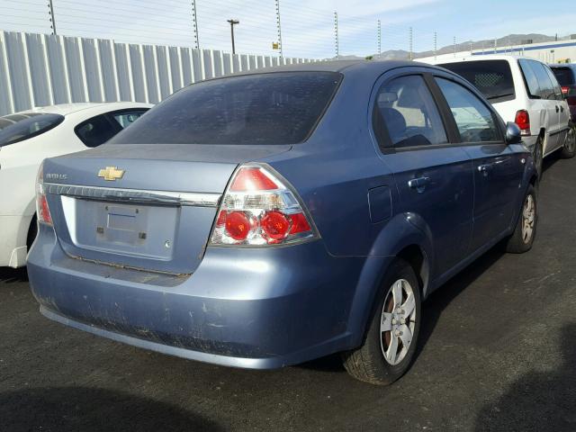 KL1TD56647B079205 - 2007 CHEVROLET AVEO BASE BLUE photo 4