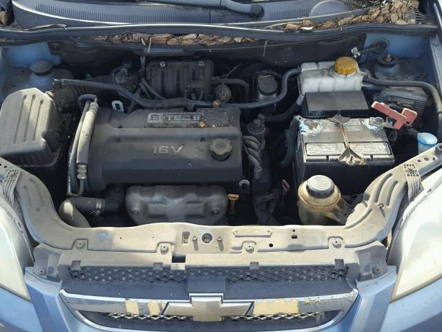 KL1TD56647B079205 - 2007 CHEVROLET AVEO BASE BLUE photo 7