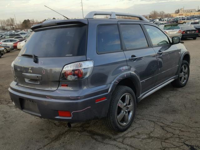 JA4LZ41F26U016693 - 2006 MITSUBISHI OUTLANDER GRAY photo 4