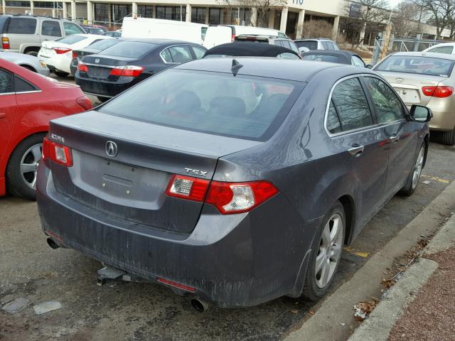 JH4CU2F63AC019181 - 2010 ACURA TSX GRAY photo 4