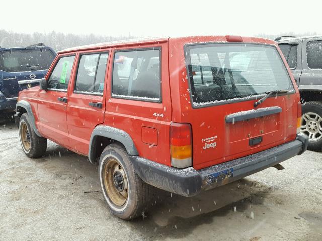 1J4FJ28S2VL511704 - 1997 JEEP CHEROKEE S RED photo 3