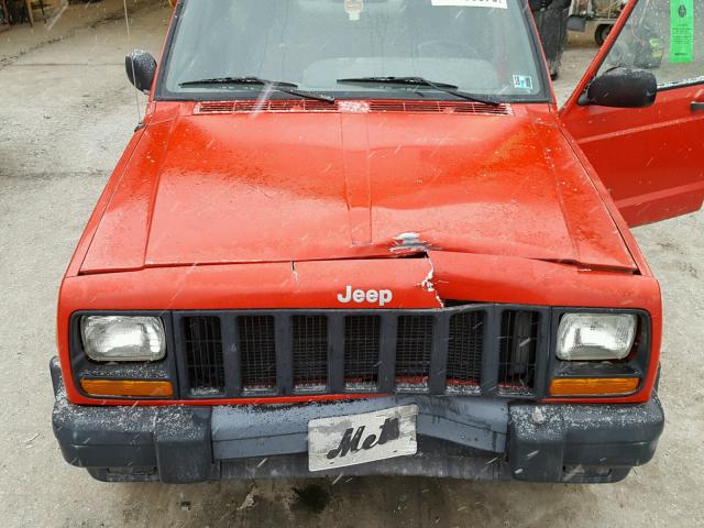 1J4FJ28S2VL511704 - 1997 JEEP CHEROKEE S RED photo 7