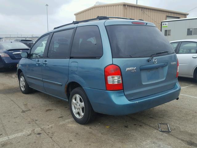 JM3LW28G1Y0126153 - 2000 MAZDA MPV WAGON TEAL photo 3