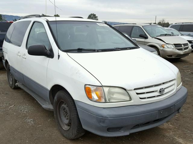 4T3ZF19C02U489989 - 2002 TOYOTA SIENNA CE WHITE photo 1