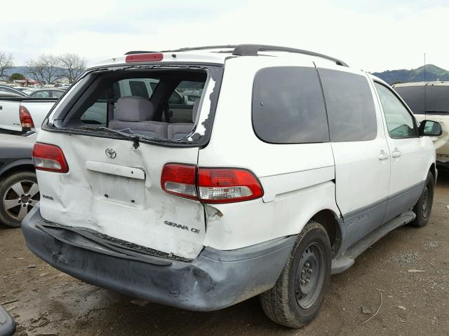 4T3ZF19C02U489989 - 2002 TOYOTA SIENNA CE WHITE photo 4