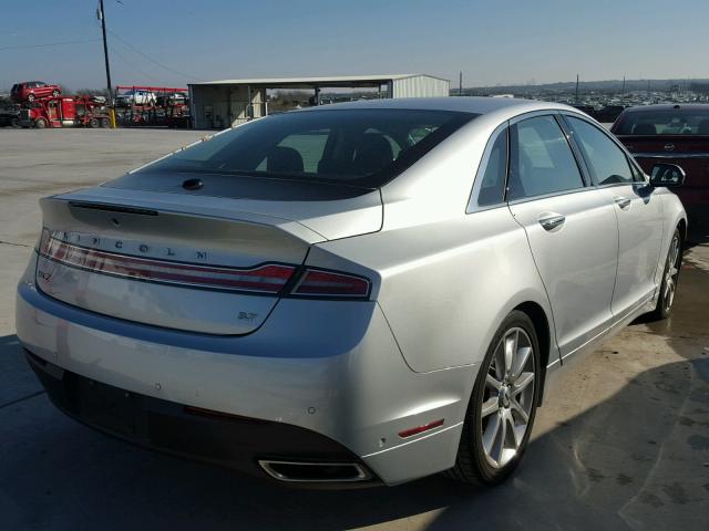 3LN6L2GK7ER820650 - 2014 LINCOLN MKZ SILVER photo 4