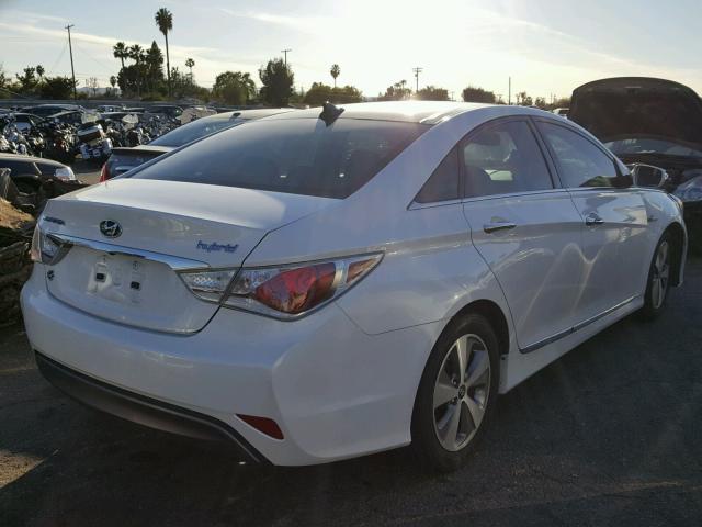 KMHEC4A4XCA062828 - 2012 HYUNDAI SONATA HYB WHITE photo 4