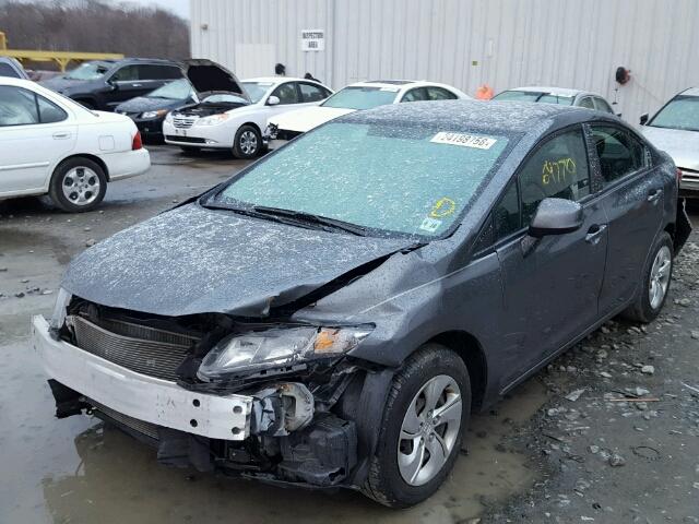 19XFB2F51DE223745 - 2013 HONDA CIVIC LX GRAY photo 2