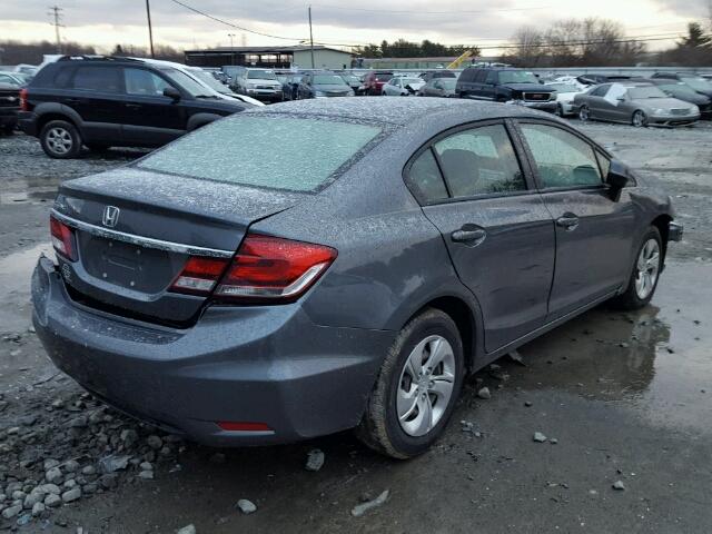 19XFB2F51DE223745 - 2013 HONDA CIVIC LX GRAY photo 4