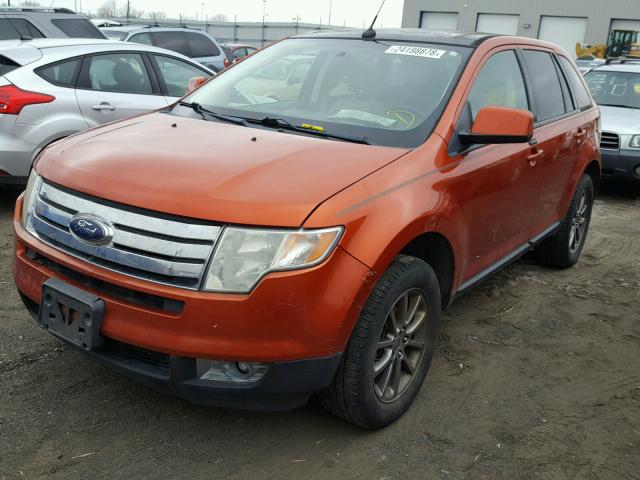 2FMDK38C18BA86324 - 2008 FORD EDGE SEL ORANGE photo 2