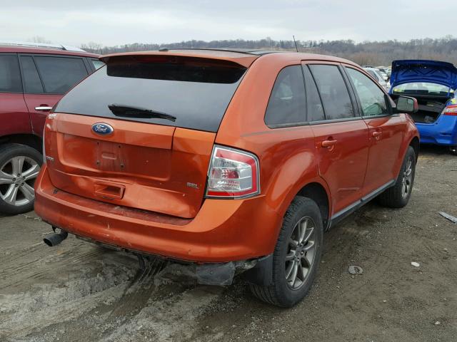 2FMDK38C18BA86324 - 2008 FORD EDGE SEL ORANGE photo 4