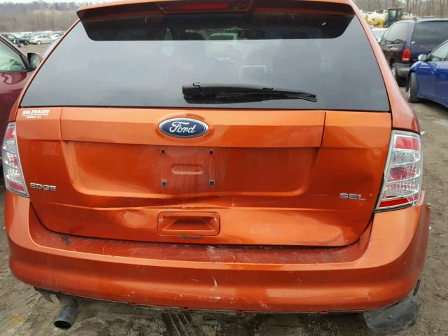 2FMDK38C18BA86324 - 2008 FORD EDGE SEL ORANGE photo 9