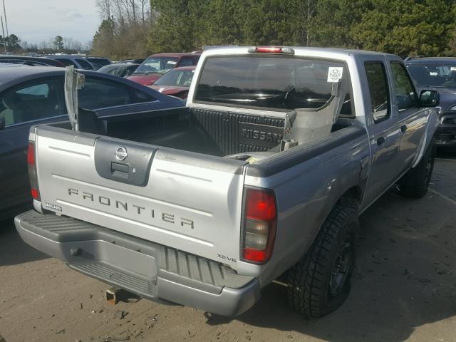 1N6ED27T74C440689 - 2004 NISSAN FRONTIER C SILVER photo 4