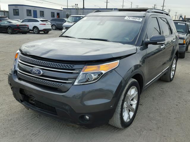 1FM5K8F83FGB96393 - 2015 FORD EXPLORER L GRAY photo 2