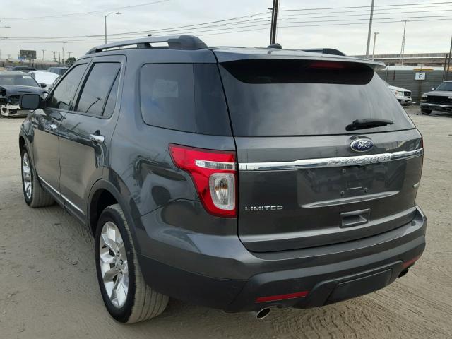 1FM5K8F83FGB96393 - 2015 FORD EXPLORER L GRAY photo 3