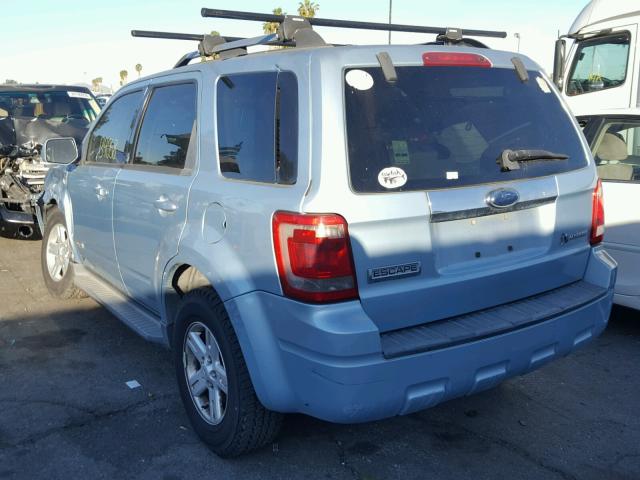 1FMCU49H58KC99742 - 2008 FORD ESCAPE HEV BLUE photo 3