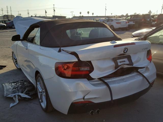 WBA1K9C57GV322154 - 2016 BMW 228 I WHITE photo 3