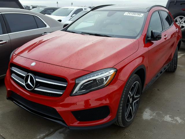 WDCTG4GB4HJ313155 - 2017 MERCEDES-BENZ GLA 250 4M RED photo 2