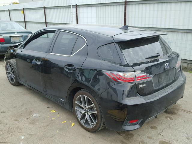 JTHKD5BH9E2181042 - 2014 LEXUS CT 200 BLACK photo 3