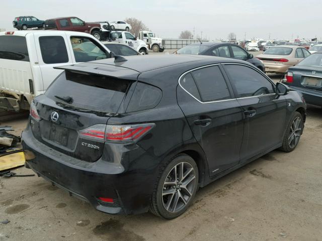 JTHKD5BH9E2181042 - 2014 LEXUS CT 200 BLACK photo 4