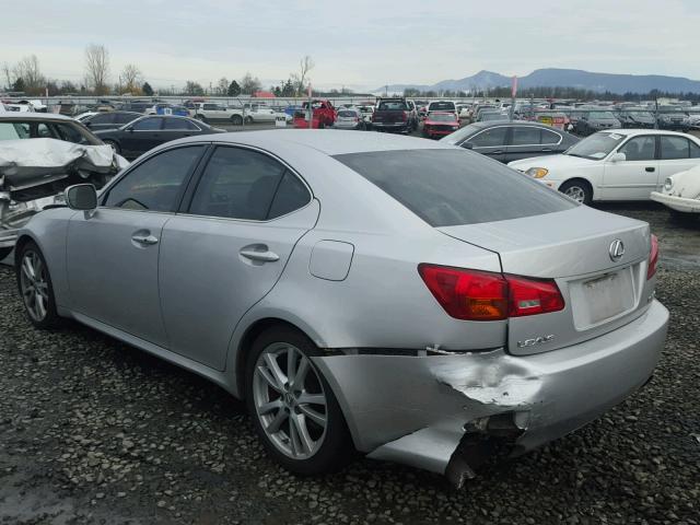 JTHBE262065003067 - 2006 LEXUS IS 350 SILVER photo 3