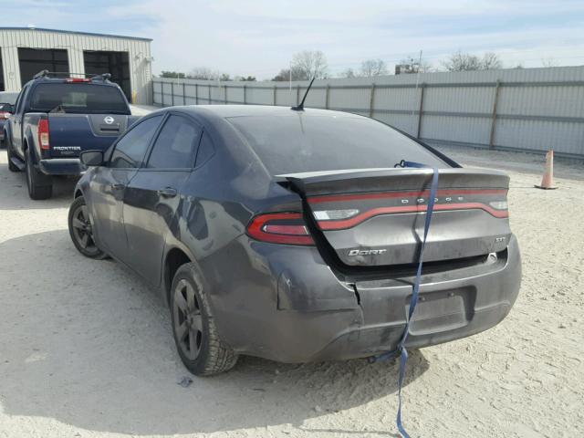 1C3CDFBB0FD265302 - 2015 DODGE DART SXT GRAY photo 3