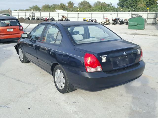 KMHDN46D56U331402 - 2006 HYUNDAI ELANTRA GL BLUE photo 3