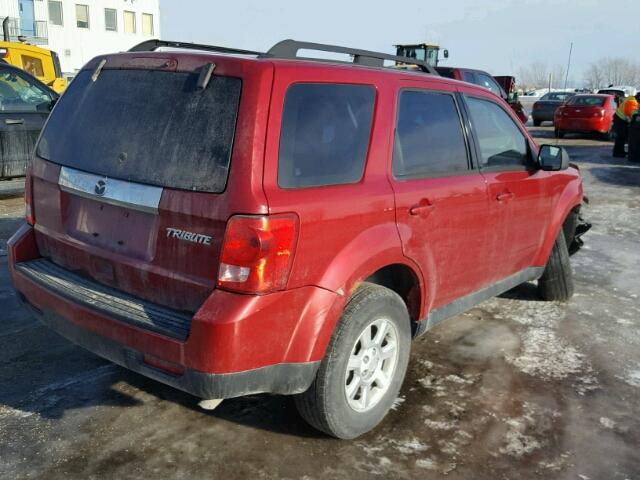 4F2CY0C70AKM02931 - 2010 MAZDA TRIBUTE I RED photo 4