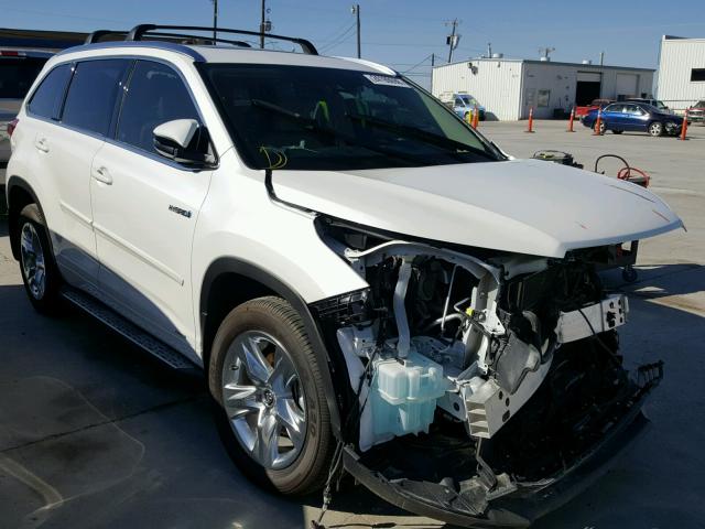 5TDDGRFH0JS036865 - 2018 TOYOTA HIGHLANDER WHITE photo 1