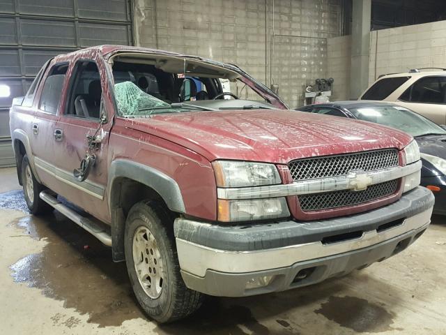 3GNEK12T54G276521 - 2004 CHEVROLET AVALANCHE MAROON photo 1