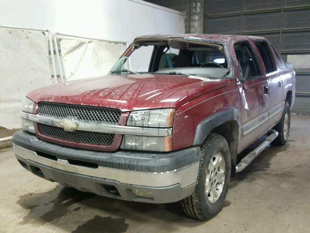 3GNEK12T54G276521 - 2004 CHEVROLET AVALANCHE MAROON photo 2