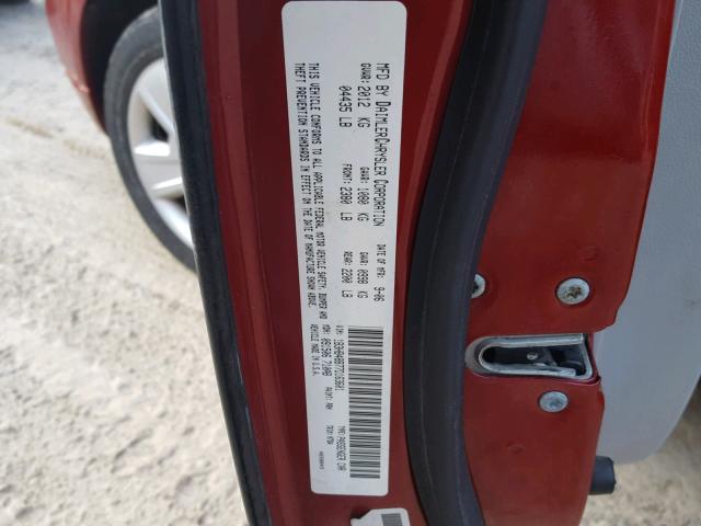 1B3HB48B77D163601 - 2007 DODGE CALIBER SX RED photo 10