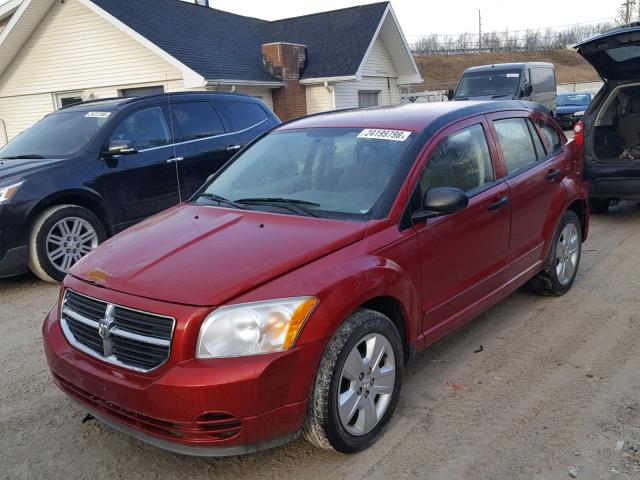 1B3HB48B77D163601 - 2007 DODGE CALIBER SX RED photo 2