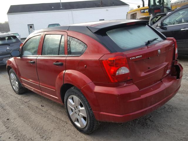 1B3HB48B77D163601 - 2007 DODGE CALIBER SX RED photo 3