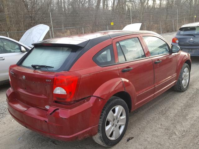 1B3HB48B77D163601 - 2007 DODGE CALIBER SX RED photo 4