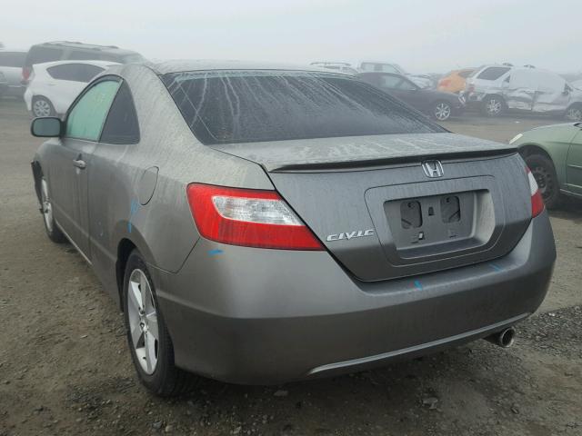 2HGFG12857H562465 - 2007 HONDA CIVIC EX GRAY photo 3
