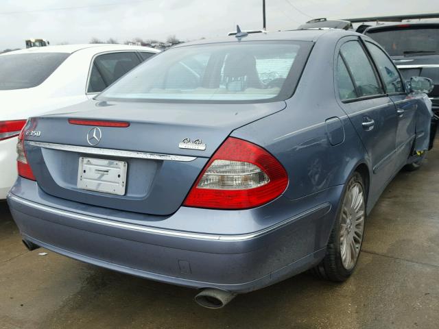 WDBUF56X37B133737 - 2007 MERCEDES-BENZ E 350 BLUE photo 4