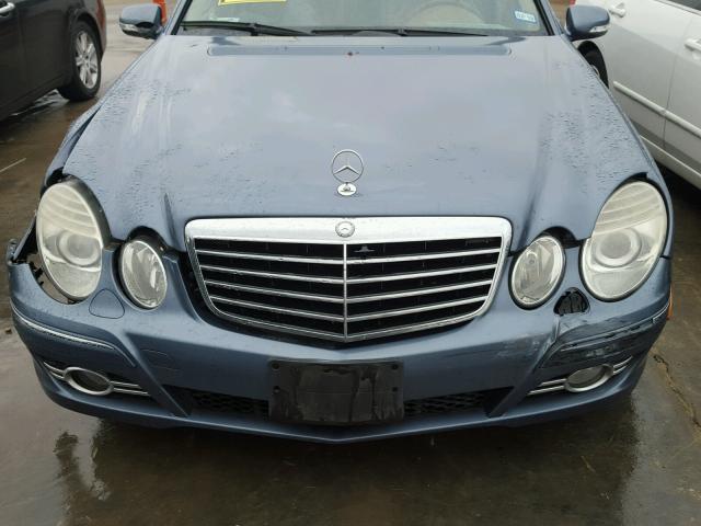 WDBUF56X37B133737 - 2007 MERCEDES-BENZ E 350 BLUE photo 7