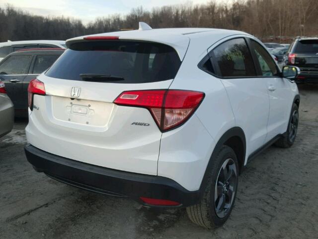 3CZRU6H53JM700165 - 2018 HONDA HR-V EX WHITE photo 4