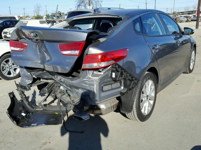 5XXGU4L37JG182134 - 2018 KIA OPTIMA EX SILVER photo 4