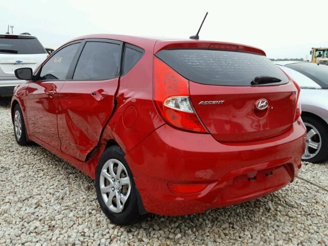 KMHCT5AE3EU192683 - 2014 HYUNDAI ACCENT GLS RED photo 3