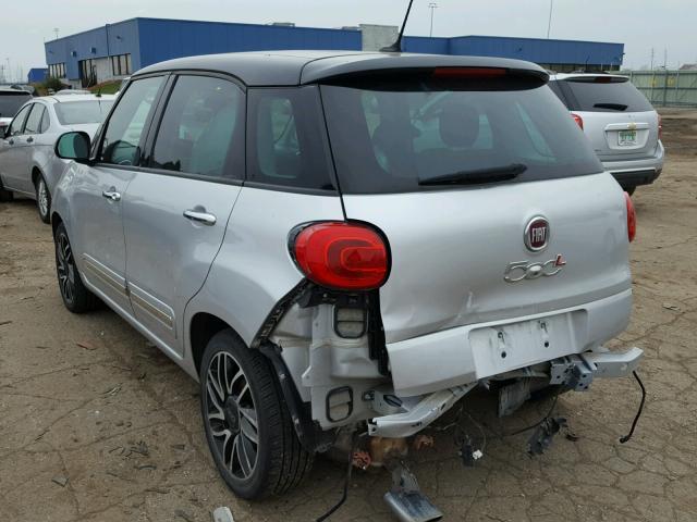 ZFBCFACH9EZ029120 - 2014 FIAT 500L LOUNG SILVER photo 3