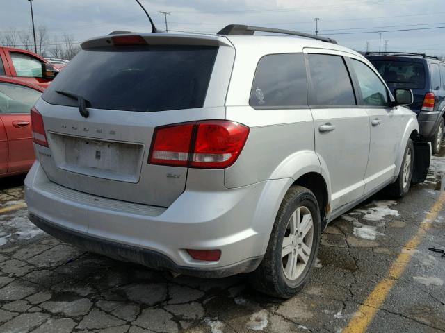 3C4PDCBB6CT323320 - 2012 DODGE JOURNEY SX SILVER photo 4